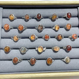 24 Pieces Beautiful S925 Sterling Silver Garden Quartz Different Styles Ring - Wholesale Crystals