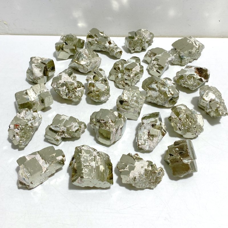 24 Pieces Raw Pyrite Specimen For Collection - Wholesale Crystals