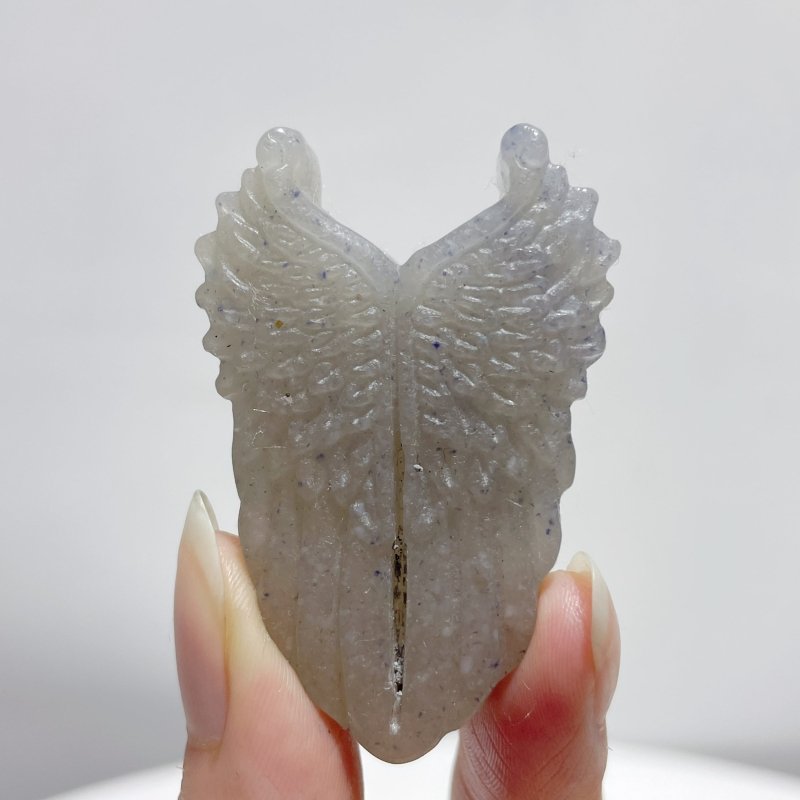 24 Pieces Trolleite Stone Wing Shield Carving Closeout - Wholesale Crystals