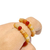 24 Types Crystal Beaded Rings Wholesale Moss Agate Chevron Amethyst Red Jasper -Wholesale Crystals