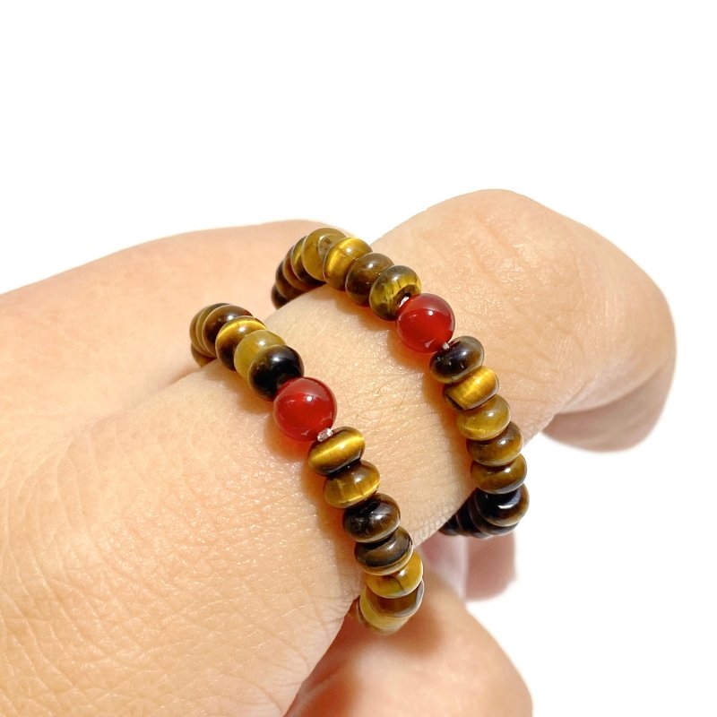 24 Types Crystal Beaded Rings Wholesale Moss Agate Chevron Amethyst Red Jasper -Wholesale Crystals