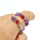 24 Types Crystal Beaded Rings Wholesale Moss Agate Chevron Amethyst Red Jasper -Wholesale Crystals