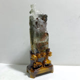 Unique Chinese Dragon Garden Quartz Carving Home Decor