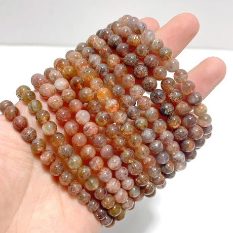 26 Pieces 7mm Sunstone Bracelets - Wholesale Crystals
