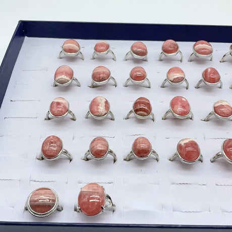 27 Pieces Rhodochrosite Different Styles Ring -Wholesale Crystals