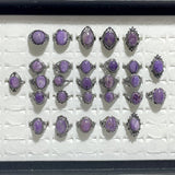 28 Pieces Charoite Different Styles Ring 8 - Wholesale Crystals