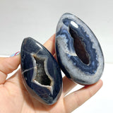 28 Pieces Geode Druzy Black Agate Eggs - Wholesale Crystals