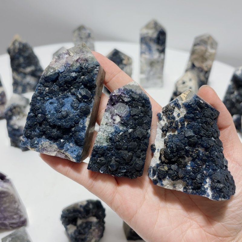 29 Pieces Beautiful Blue Fluorite Raw Tower Specimen Stone - Wholesale Crystals