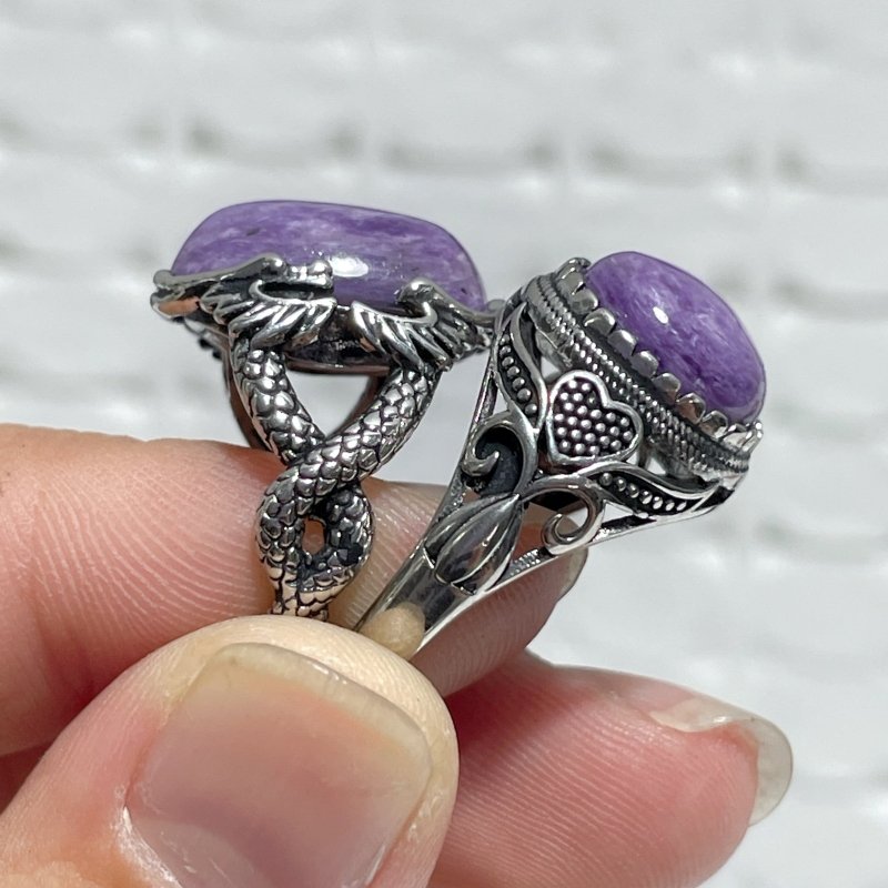 29 Pieces Charoite Different Styles Ring 7 - Wholesale Crystals