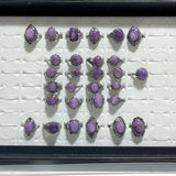 29 Pieces Charoite Different Styles Ring 7 - Wholesale Crystals