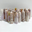 29 Pieces Geode Pink Amethyst Four-Sided Points -Wholesale Crystals