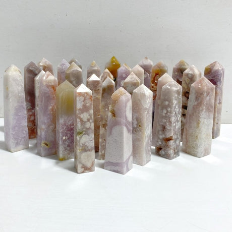 29 Pieces Geode Pink Amethyst Four-Sided Points -Wholesale Crystals