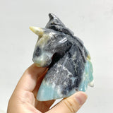 11 Pieces Caribbean Calcite Unicorn Carving Closeout
