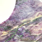 Large Charoite Moon Carving With Stand