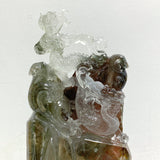 Unique Chinese Dragon Garden Quartz Carving Home Decor