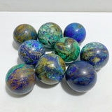 9 Pieces Azurite Mixed Malachite Spheres #1