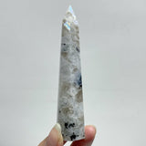 3 - 4.3in India Moonstone Tower Point Hexagonal Pyramid Shape Wholesale - Wholesale Crystals