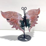 3 Pairs 8th Vein Ocean Jasper Butterfly Wing Carving With Stand 1 - Wholesale Crystals