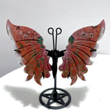 3 Pairs 8th Vein Ocean Jasper Butterfly Wing Carving With Stand 4 - Wholesale Crystals