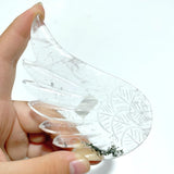 3 Pairs Angel Wing Carving With Stand Clear Quartz Smoky Quartz - Wholesale Crystals