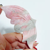 3 Pairs Cute Pink Opal Butterfly Wing Carving With Stand - Wholesale Crystals