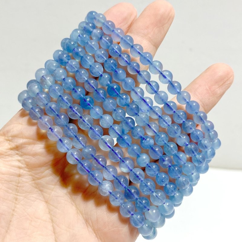 3 Pieces Aquamarine 3-Loop Bracelet For DIY -Wholesale Crystals