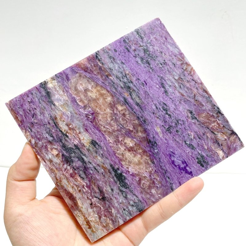 3 Pieces Beautiful High Quality Charoite Slab - Wholesale Crystals