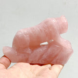 3 Pieces Beautiful Rose Quartz Leopard Carving -Wholesale Crystals
