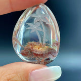 3 Pieces Beautiful Scenery Garden Quartz Inner Scene Carving - Wholesale Crystals