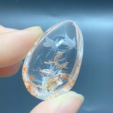 3 Pieces Butterfly Garden Quartz Inner Scene Carving - Wholesale Crystals