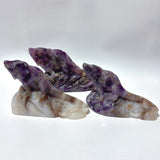 3 Pieces Chevron Amethyst Lizard Carving -Wholesale Crystals