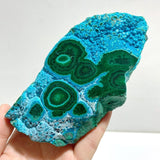 3 Pieces High Quality Beautiful Chrysocolla Mixed Malachite Slab Specimen 1 - Wholesale Crystals