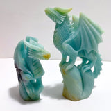 3 Pieces High Quality Caribbean Calcite Flying Dragon Castle Carving - Wholesale Crystals