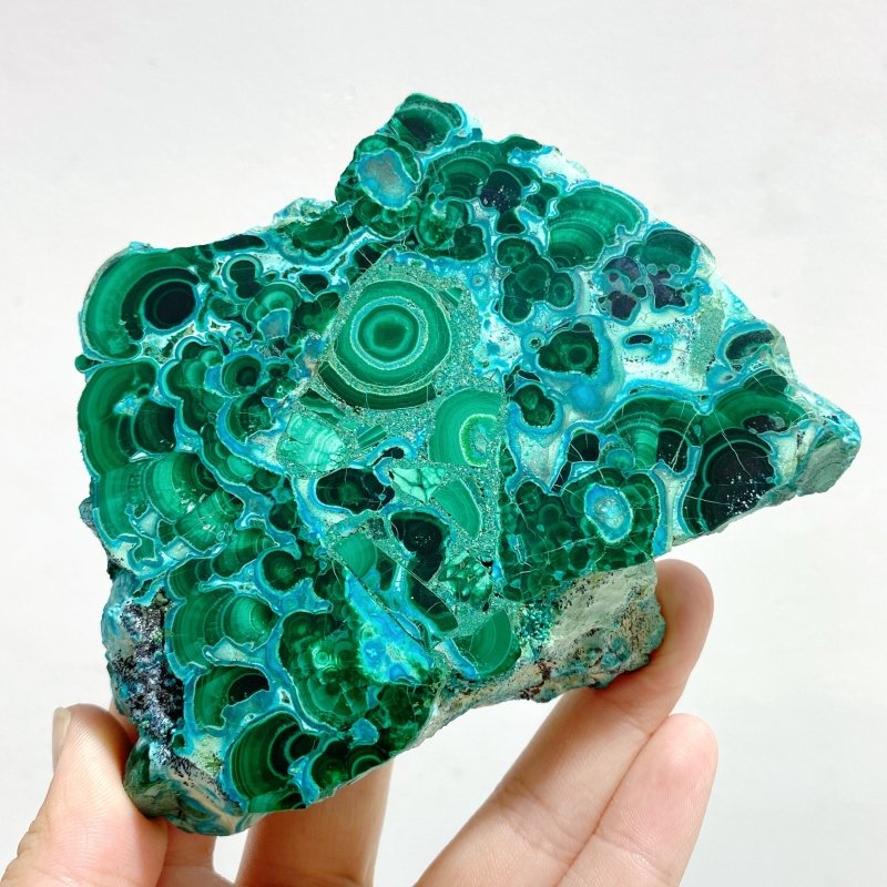 3 Pieces High Quality Chrysocolla Mixed Malachite Slab Specimen 14 - Wholesale Crystals