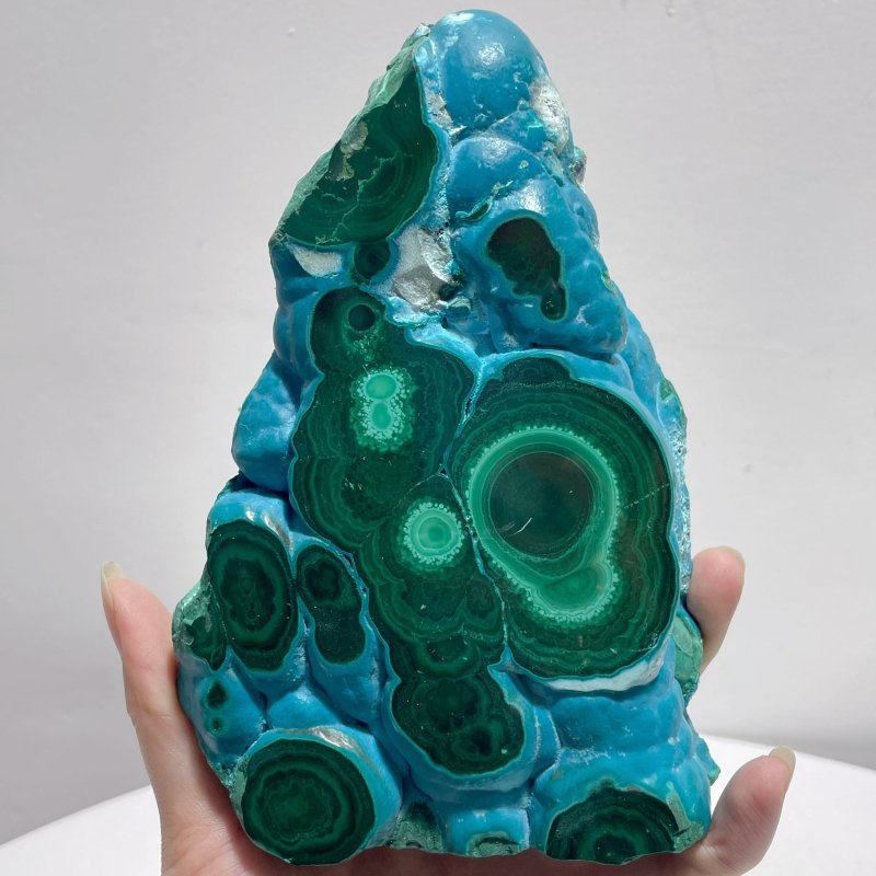 3 Pieces High Quality Chrysocolla Mixed Malachite Slab Specimen - Wholesale Crystals