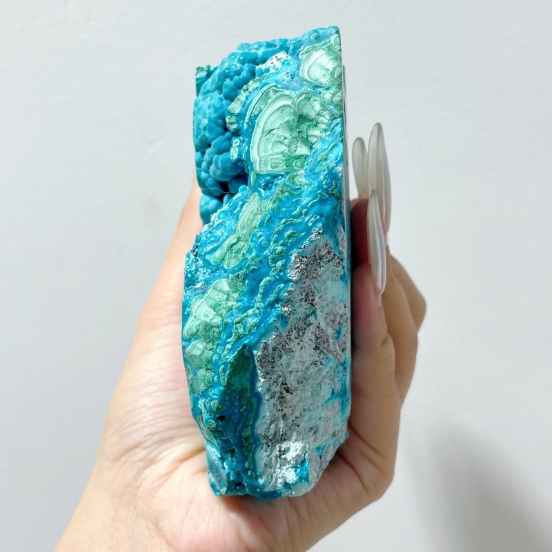 3 Pieces High Quality Chrysocolla Mixed Malachite Slab Specimen - Wholesale Crystals