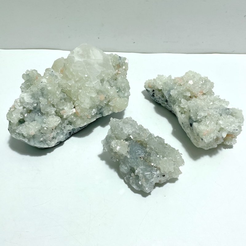 3 Pieces High Quality Large Flash Apophyllite Crystal Specimen For Collection - Wholesale Crystals