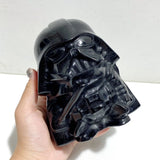 3 Pieces Large Black Obsidian Darth Vader Carving (Defects) -Wholesale Crystals