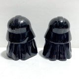 3 Pieces Large Black Obsidian Darth Vader Carving (Defects) -Wholesale Crystals
