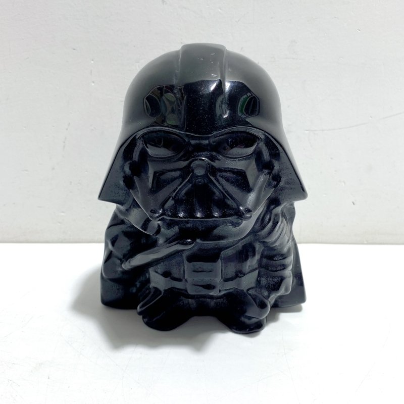 3 Pieces Large Black Obsidian Darth Vader Carving (Defects) -Wholesale Crystals