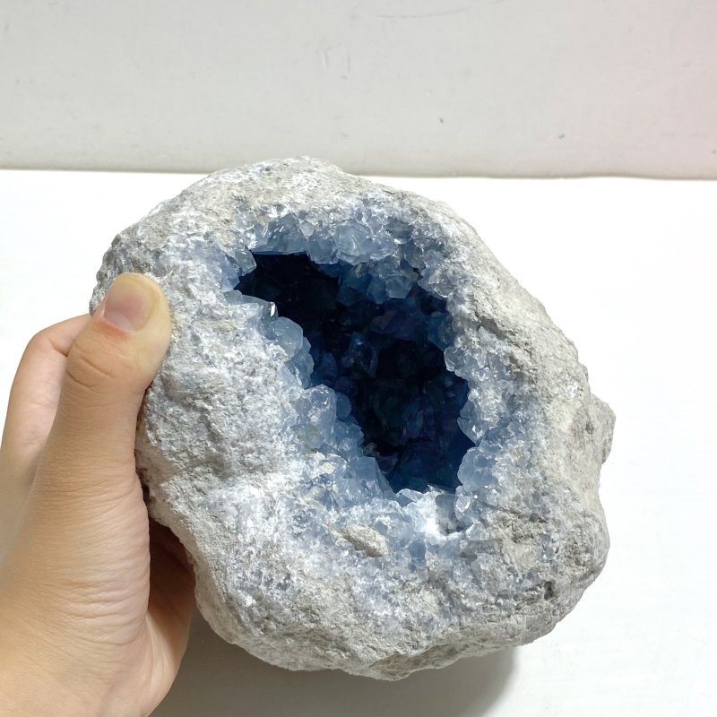 3 Pieces Large Blue Celestite Cluster Home Decor -Wholesale Crystals