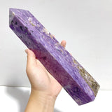 3 Pieces Large Charoite Four - sided Tower Point - Wholesale Crystals