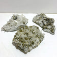 3 Pieces Large Pyrite Mixed Clear Quartz Cluster Specimen For Collection - Wholesale Crystals