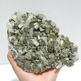 3 Pieces Large Pyrite Mixed Clear Quartz Cluster Specimen For Collection - Wholesale Crystals