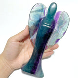 3 Pieces Large Rainbow Fluorite Angel Carving - Wholesale Crystals