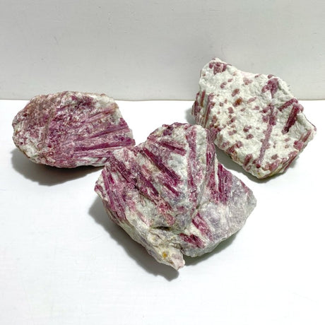 3 Pieces Large Raw Red Tourmaline Specimen - Wholesale Crystals