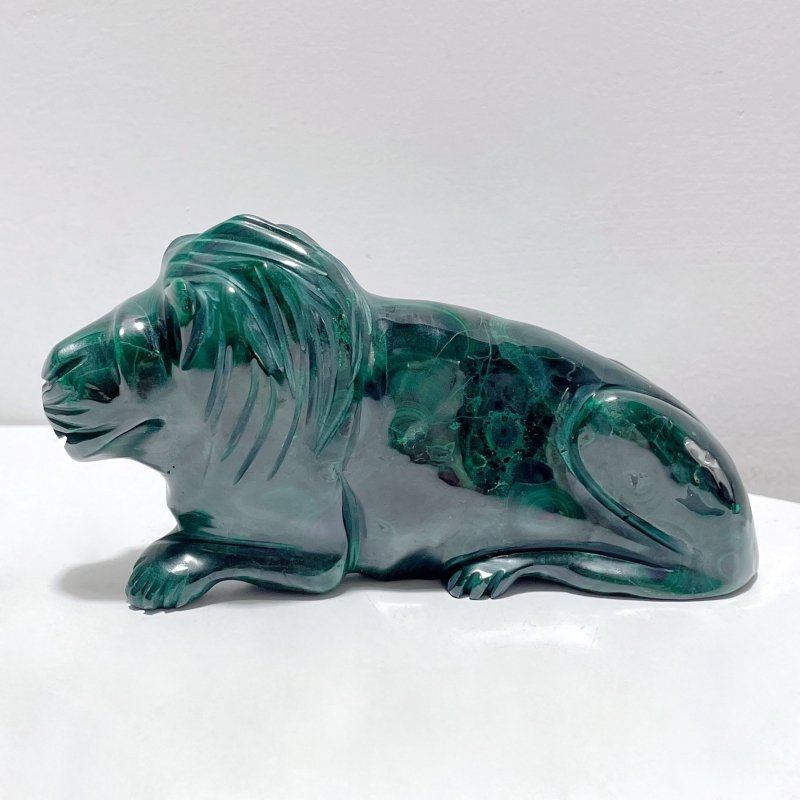 3 Pieces Malachite Lion Carving - Wholesale Crystals