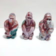 3 Pieces Ocean Jasper Chimpanzees Carving(Defect) Clearance - Wholesale Crystals