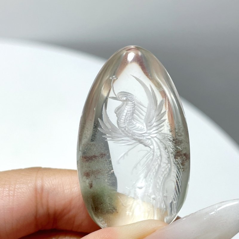 3 Pieces Phoenix Garden Quartz Inner Scene Carving - Wholesale Crystals