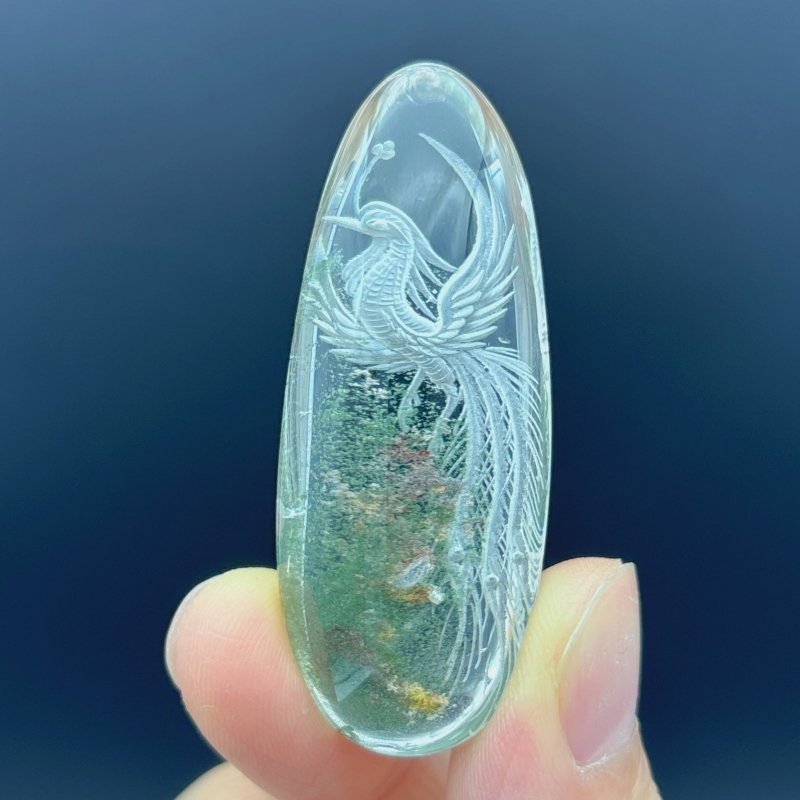 3 Pieces Phoenix Garden Quartz Inner Scene Carving - Wholesale Crystals